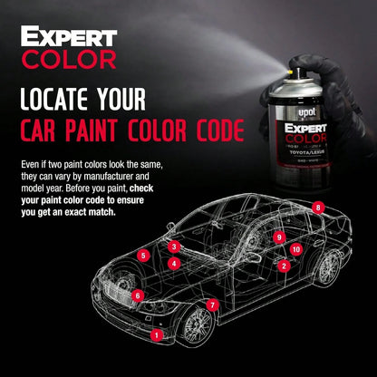 U-POL Expert Color Universal, Automotive Spray Paint, Professional Grade, Long-Lasting, Easy-To-Use, Flat Black