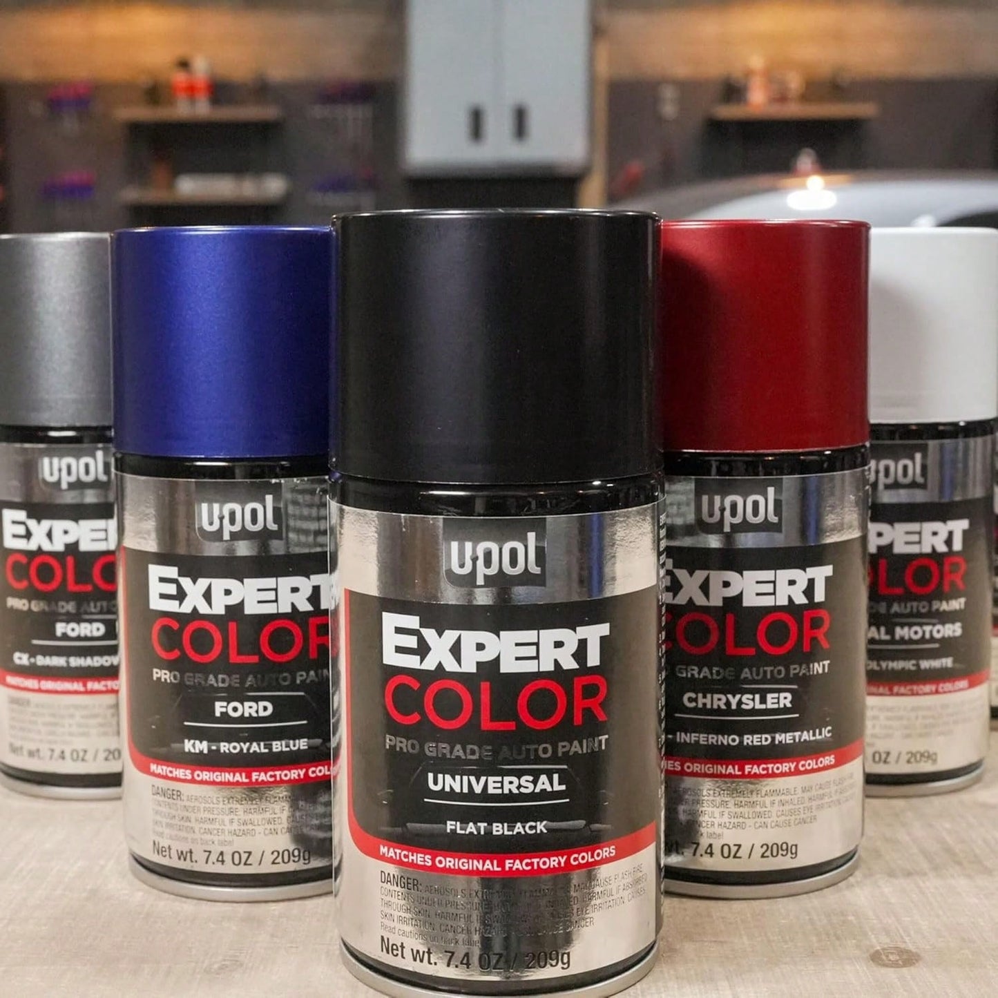 U-POL Expert Color Universal, Automotive Spray Paint, Professional Grade, Long-Lasting, Easy-To-Use, Flat Black