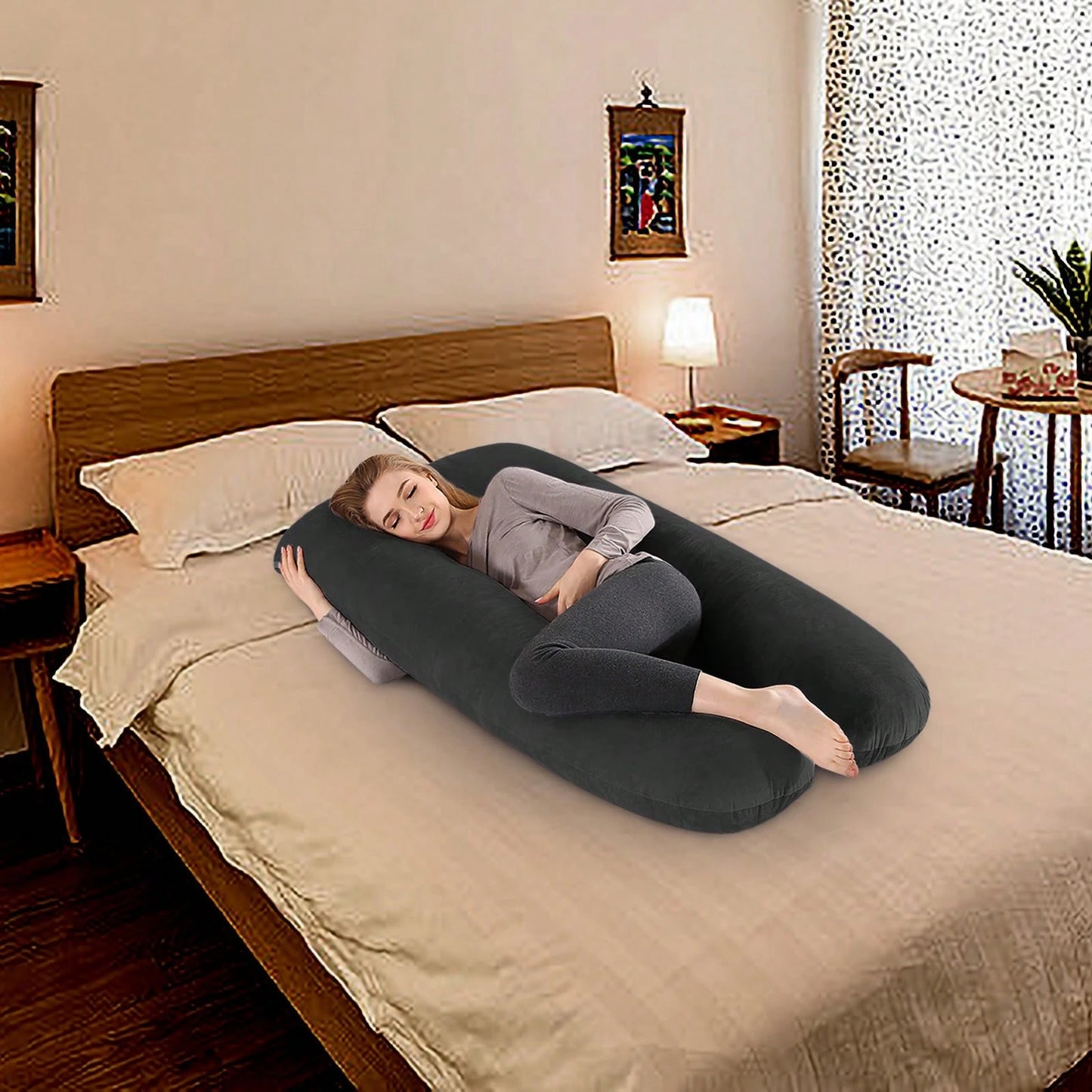 U-Shaped Maternity Pillow Pillow Cover Washable Removable Maternity Pillow Cover