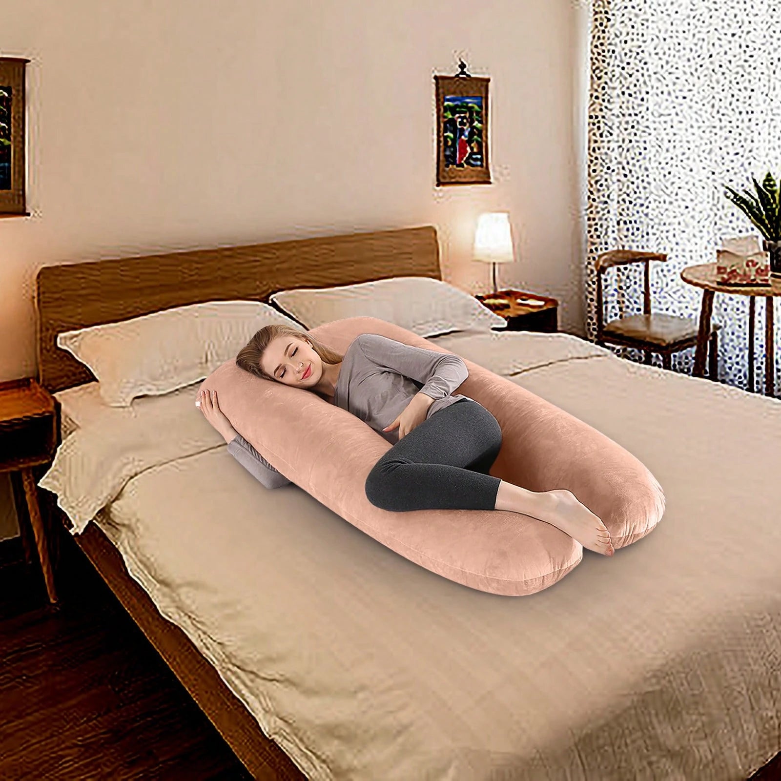 U-Shaped Maternity Pillow Pillow Cover Washable Removable Maternity Pillow Cover