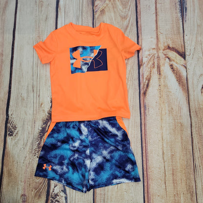 UA BOYS SAND CAMO DEFENDER SHORT GRAY MIST