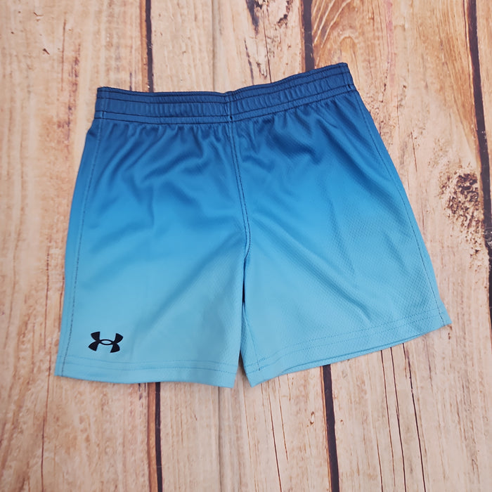 UA PRINTED MESH BOOST SHORT SKY BLUE