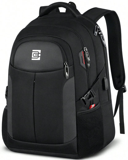 UKEIN 1PC Travel Laptop Backpack, Business Water Resistant Laptop Backpack With USB Charging Port, College Bag For Men & Women