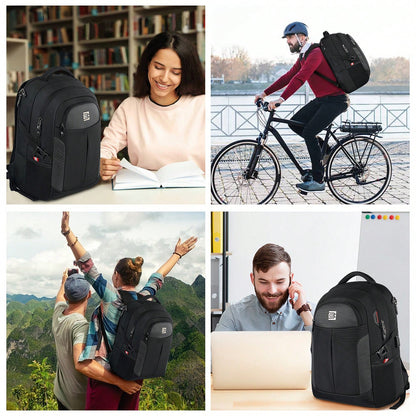 UKEIN 1PC Travel Laptop Backpack, Business Water Resistant Laptop Backpack With USB Charging Port, College Bag For Men & Women