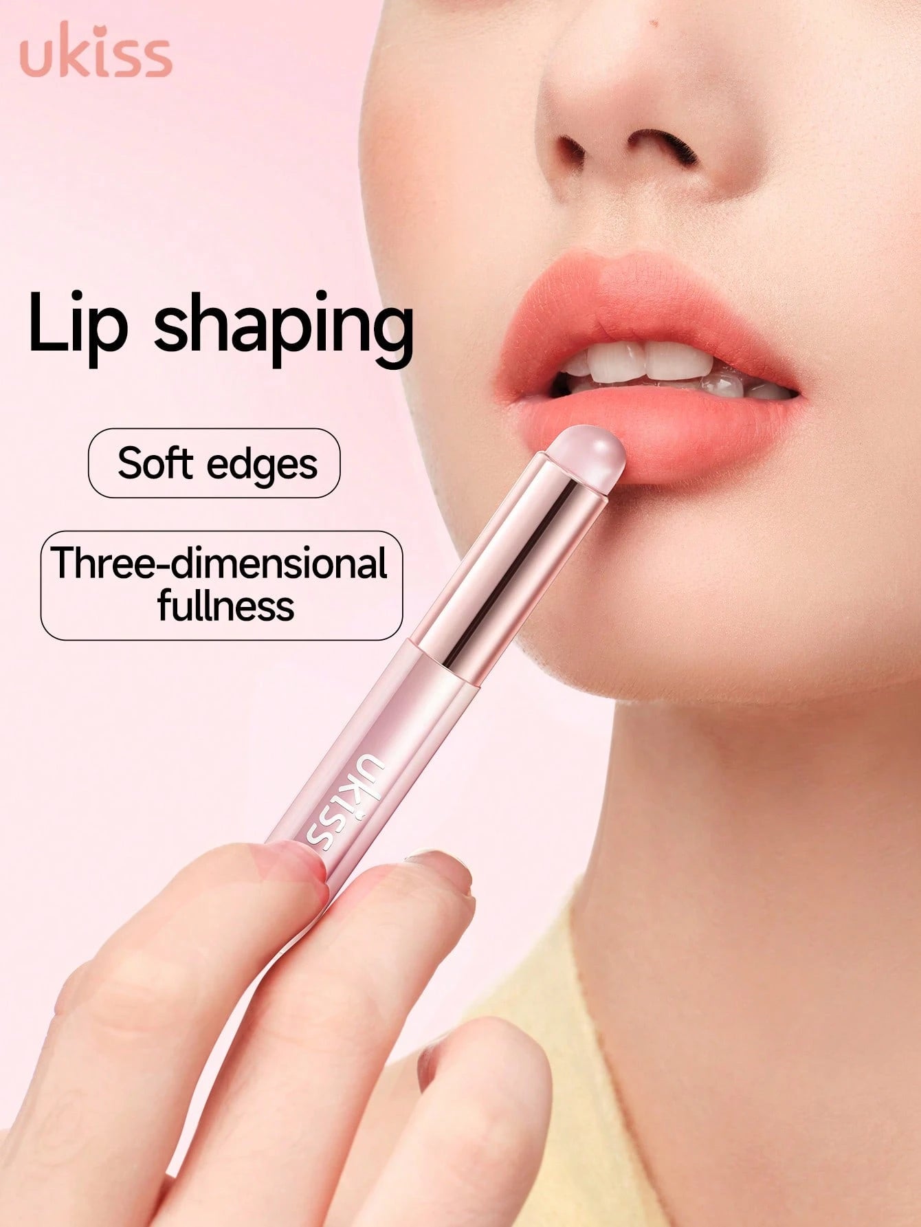ukiss Silicone Lip Brush, Multi-Purpose Makeup Blending Brush With Lid, Suitable For Even Appliion Of Lipstick Lip Balm Lip Gloss, Soft Silicone Material, Hygienic Convenient And Easy To Clean, Enhan