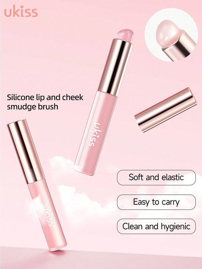 ukiss Silicone Lip Brush, Multi-Purpose Makeup Blending Brush With Lid, Suitable For Even Appliion Of Lipstick Lip Balm Lip Gloss, Soft Silicone Material, Hygienic Convenient And Easy To Clean, Enhan