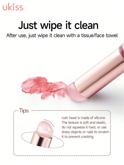 ukiss Silicone Lip Brush, Multi-Purpose Makeup Blending Brush With Lid, Suitable For Even Appliion Of Lipstick Lip Balm Lip Gloss, Soft Silicone Material, Hygienic Convenient And Easy To Clean, Enhan