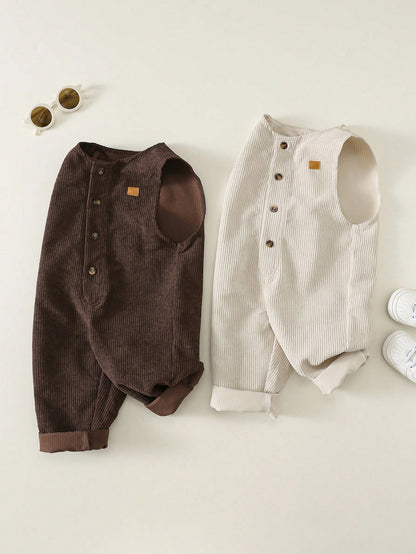 Unisex Newborn Baby Boy/Girl Baby Boy Spring/Summer Casual Cute Checkered Denim Romper