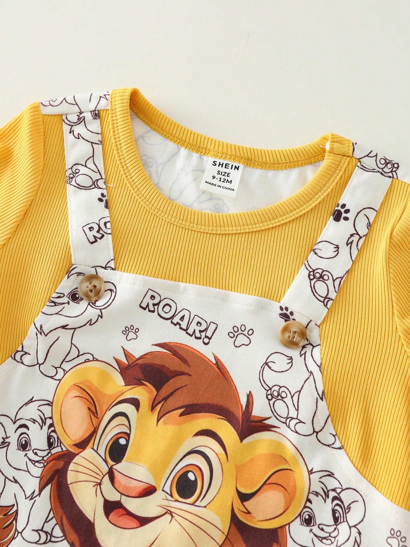 Unisex Newborn Baby Boy/Girl Cute Lion Print 2 In 1 Short Sleeve Romper,Bodysuit,Spring/Summer Cartoon Clothes Animal Safari Outfit