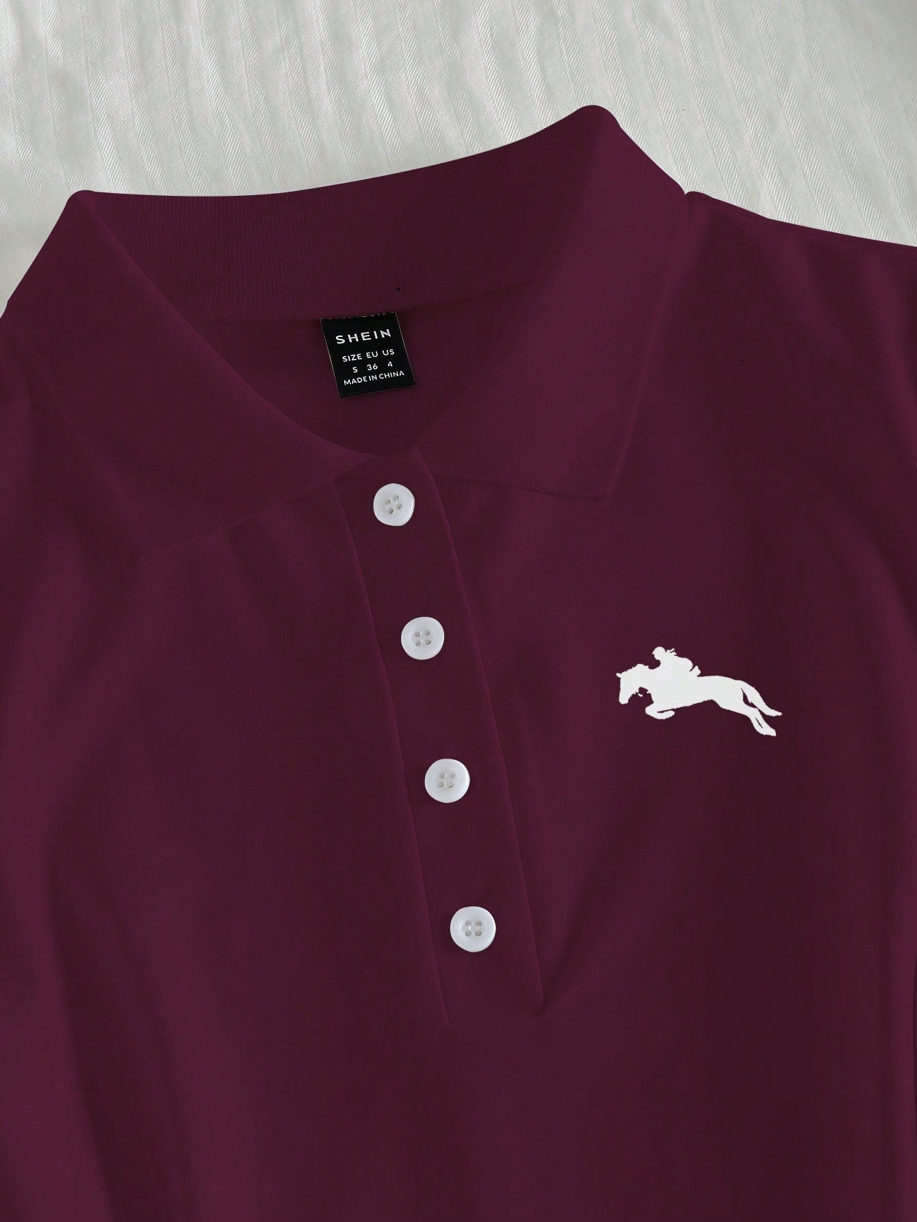 Unity Dark Burgundy Polo Collar Summer Short Sleeve Casual Dress For Women School