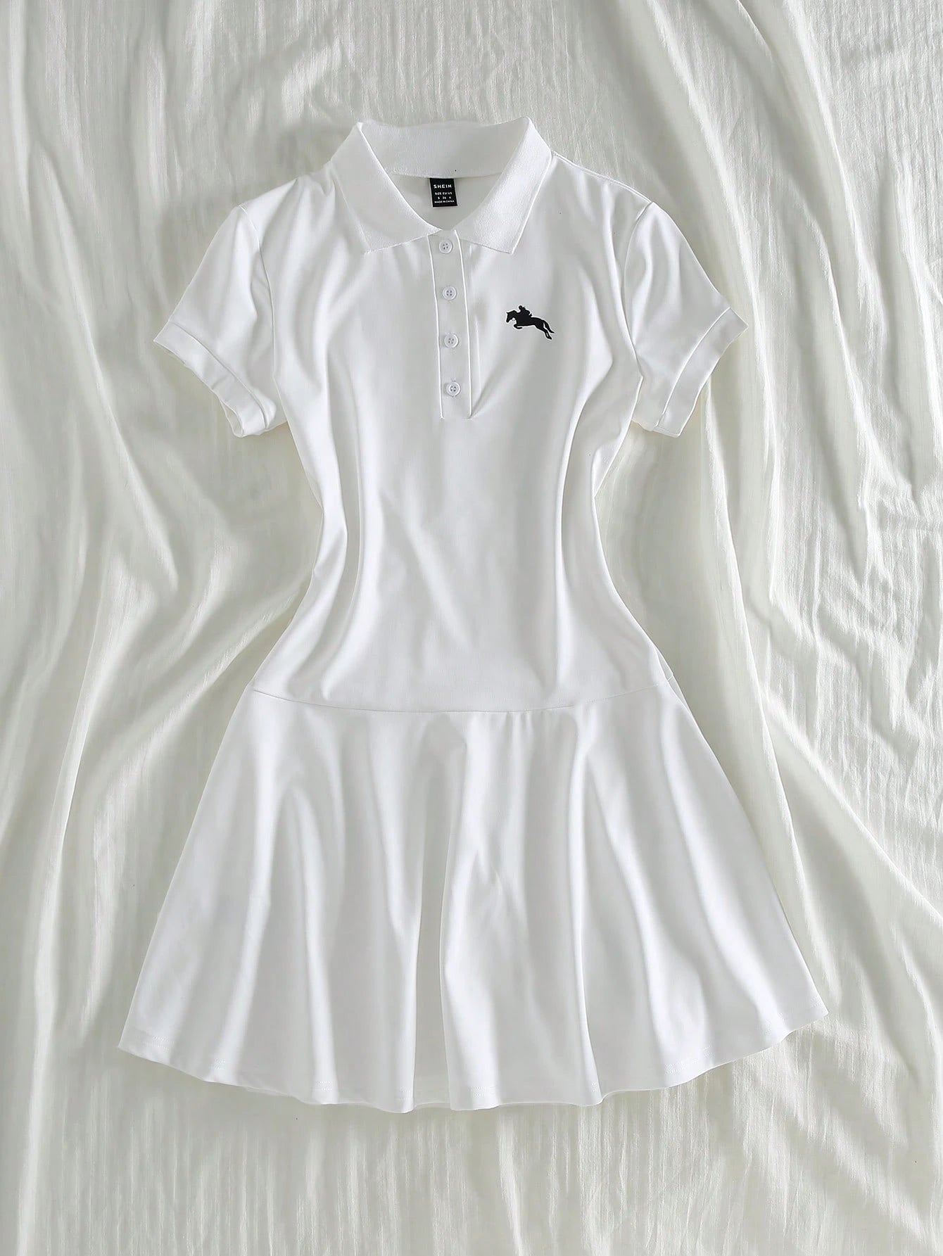 Unity Dark Burgundy Polo Collar Summer Short Sleeve Casual Dress For Women School