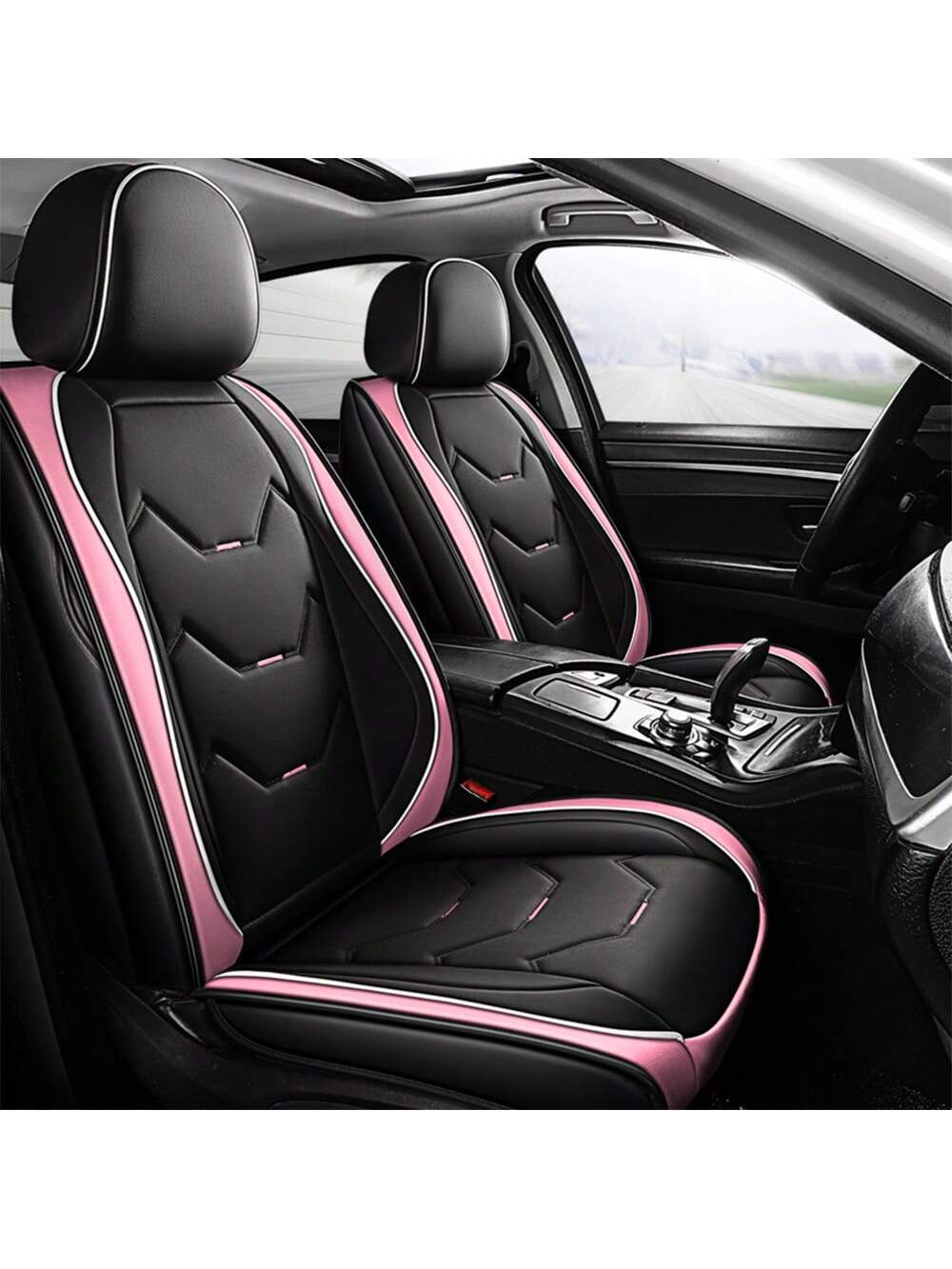 Universal Car Seat Covers Leather Front Back 5 Seats Full Set Automotive Seat Protector Replacement,Car Seat Cover Full Set, C0052