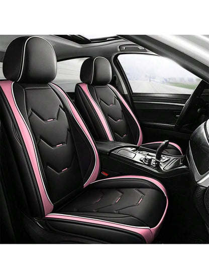 Universal Car Seat Covers Leather Front Back 5 Seats Full Set Automotive Seat Protector Replacement,Car Seat Cover Full Set, C0052