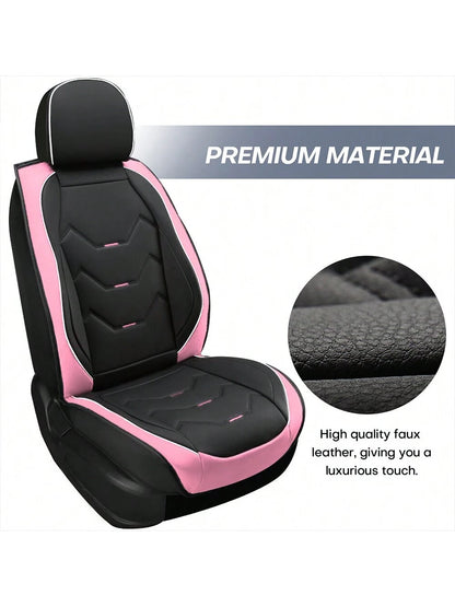 Universal Car Seat Covers Leather Front Back 5 Seats Full Set Automotive Seat Protector Replacement,Car Seat Cover Full Set, C0052