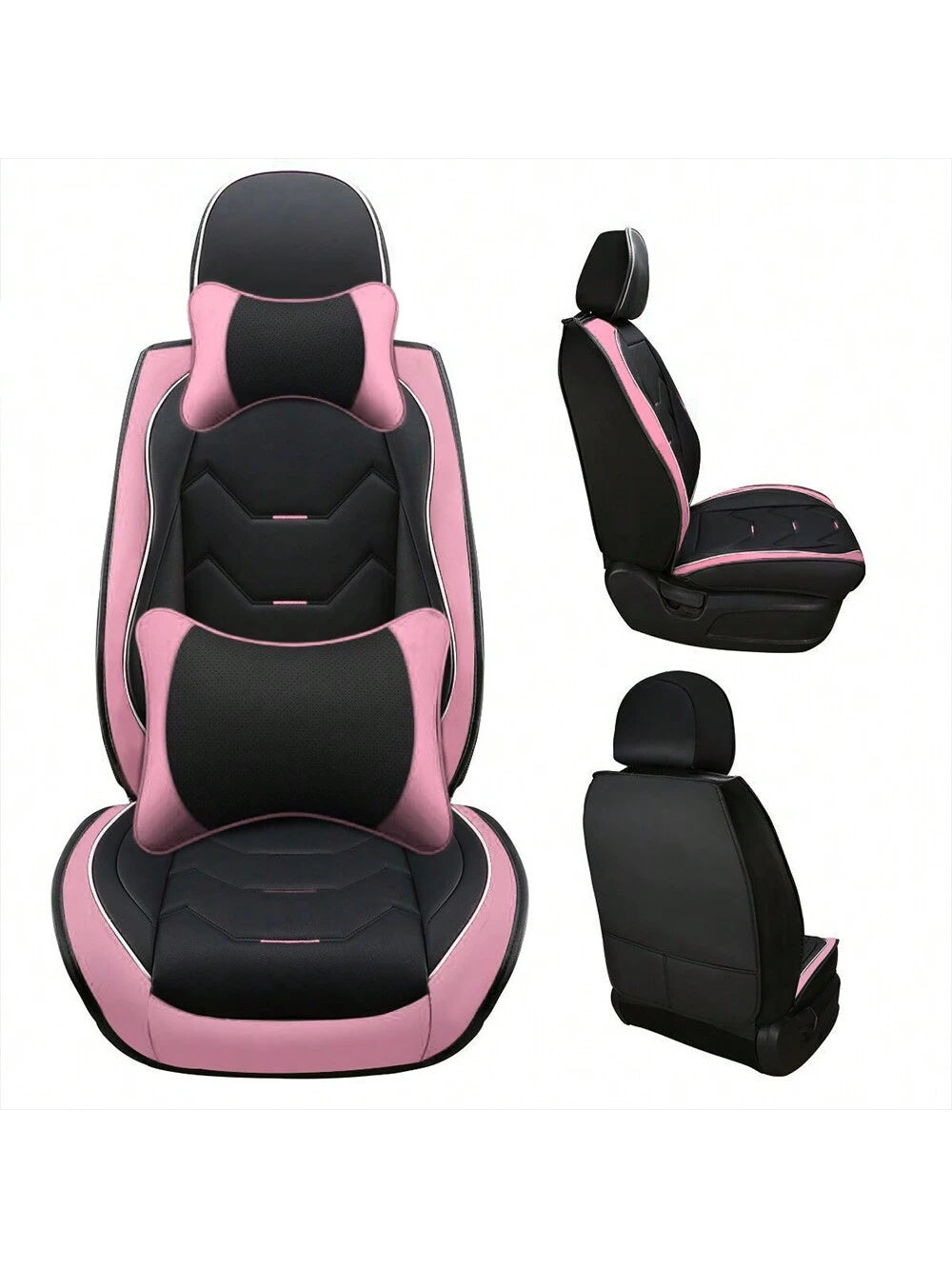 Universal Car Seat Covers Leather Front Back 5 Seats Full Set Automotive Seat Protector Replacement,Car Seat Cover Full Set, C0052