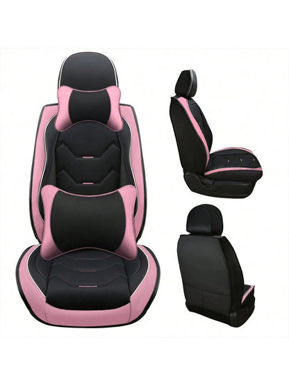 Universal Car Seat Covers Leather Front Back 5 Seats Full Set Automotive Seat Protector Replacement,Car Seat Cover Full Set, C0052