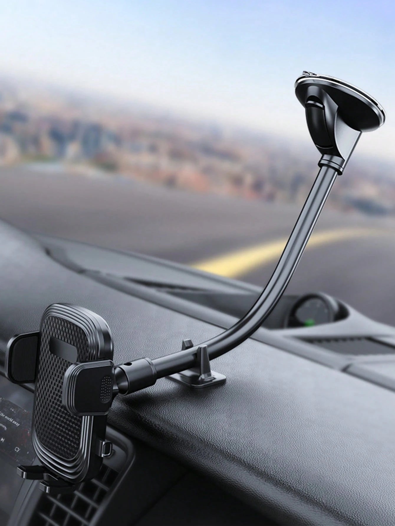 Universal Car Windshield Cellphone Mount Flexible Long Arm Mobile Phone Holder For Car 360 Degree Rotation Solder Compatible With IPhone, Android Phone, Gift For Birthday, Family, Friends Car Accessor