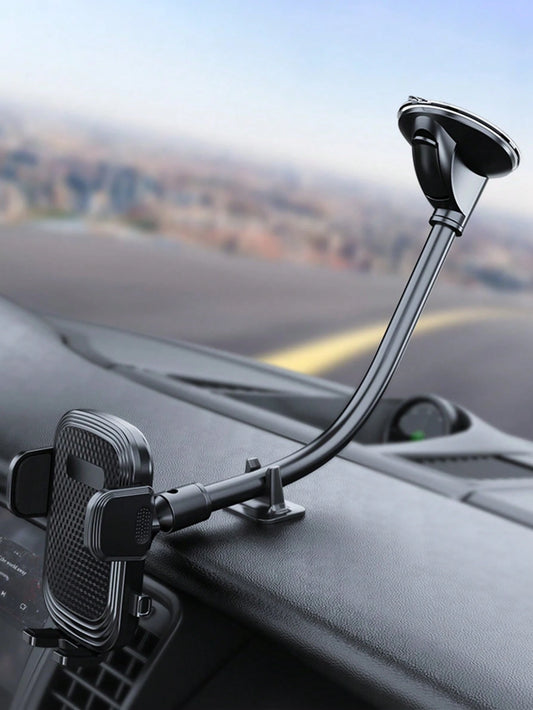 Universal Car Windshield Cellphone Mount Flexible Long Arm Mobile Phone Holder For Car 360 Degree Rotation Solder Compatible With IPhone, Android Phone, Gift For Birthday, Family, Friends Car Accessor