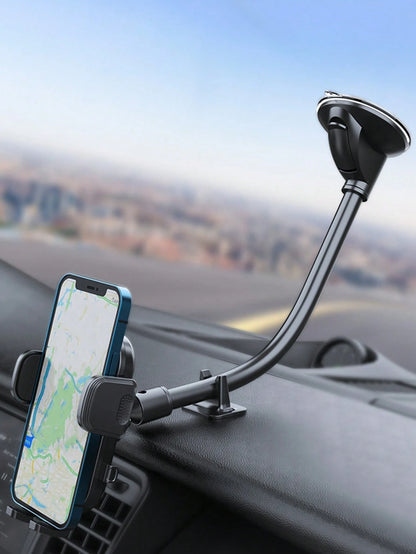 Universal Car Windshield Cellphone Mount Flexible Long Arm Mobile Phone Holder For Car 360 Degree Rotation Solder Compatible With IPhone, Android Phone, Gift For Birthday, Family, Friends Car Accessor