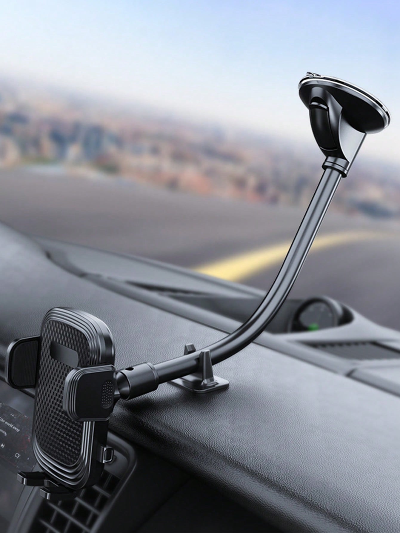 Universal Car Windshield Cellphone Mount Flexible Long Arm Mobile Phone Holder For Car 360 Degree Rotation Solder Compatible With IPhone, Android Phone, Gift For Birthday, Family, Friends Car Accessor