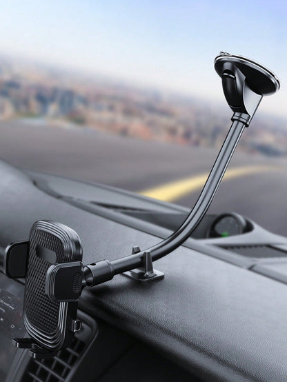 Universal Car Windshield Cellphone Mount Flexible Long Arm Mobile Phone Holder For Car 360 Degree Rotation Solder Compatible With IPhone, Android Phone, Gift For Birthday, Family, Friends Car Accessor