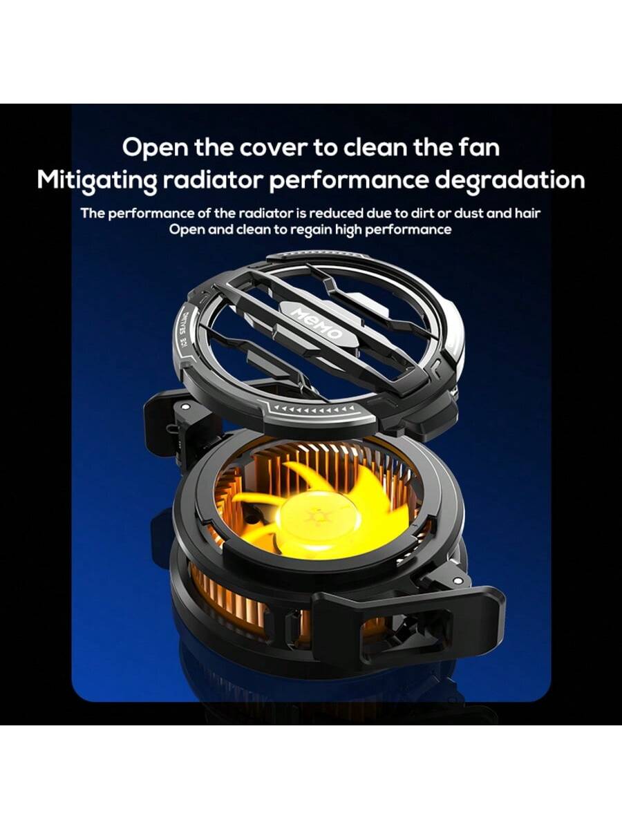Universal Compact Phone Cooler, Android & IOS Smartphone Cooling Fan, USB Powered Mini Cooling Tool, Fashionable & Useful Cooling Accessory With Clip & Magnetic Thin Film For Mute Game E-Sports Gamin