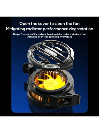 Universal Compact Phone Cooler, Android & IOS Smartphone Cooling Fan, USB Powered Mini Cooling Tool, Fashionable & Useful Cooling Accessory With Clip & Magnetic Thin Film For Mute Game E-Sports Gamin