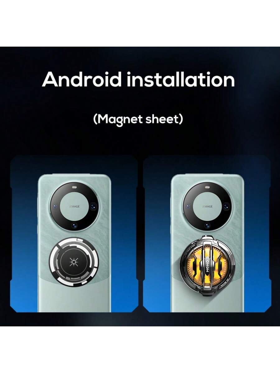 Universal Compact Phone Cooler, Android & IOS Smartphone Cooling Fan, USB Powered Mini Cooling Tool, Fashionable & Useful Cooling Accessory With Clip & Magnetic Thin Film For Mute Game E-Sports Gamin