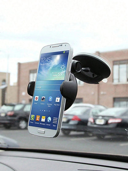 Universal Dashboard Car Phone Holder- Suction Cup With Gel Pad, 360° Rotation, One-Touch Locking Arm, Sturdy And Stable, Reusable And Washable, Fits All Phones, Suitable For GPS Navigation, Dash Cam