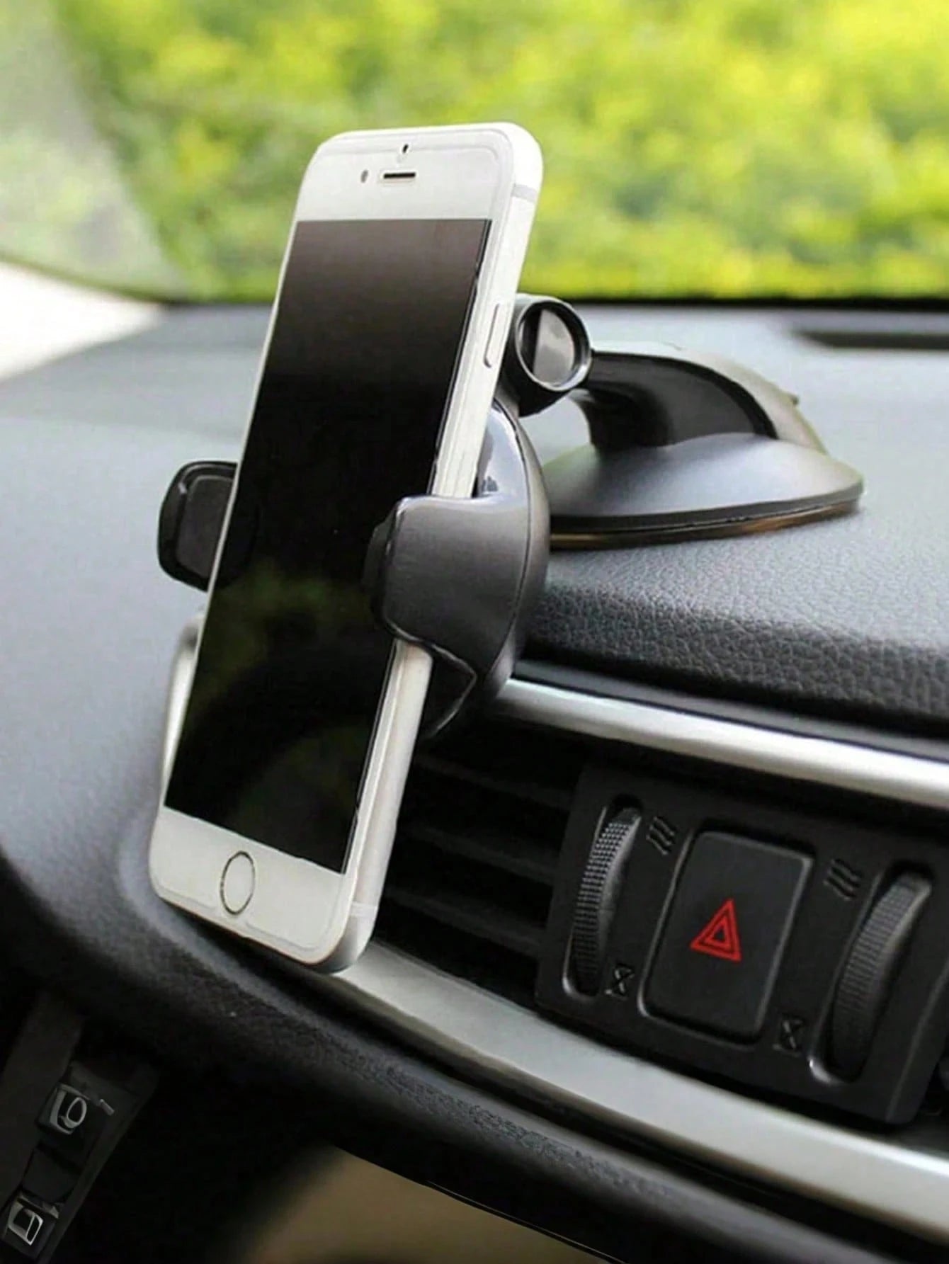 Universal Dashboard Car Phone Holder- Suction Cup With Gel Pad, 360° Rotation, One-Touch Locking Arm, Sturdy And Stable, Reusable And Washable, Fits All Phones, Suitable For GPS Navigation, Dash Cam