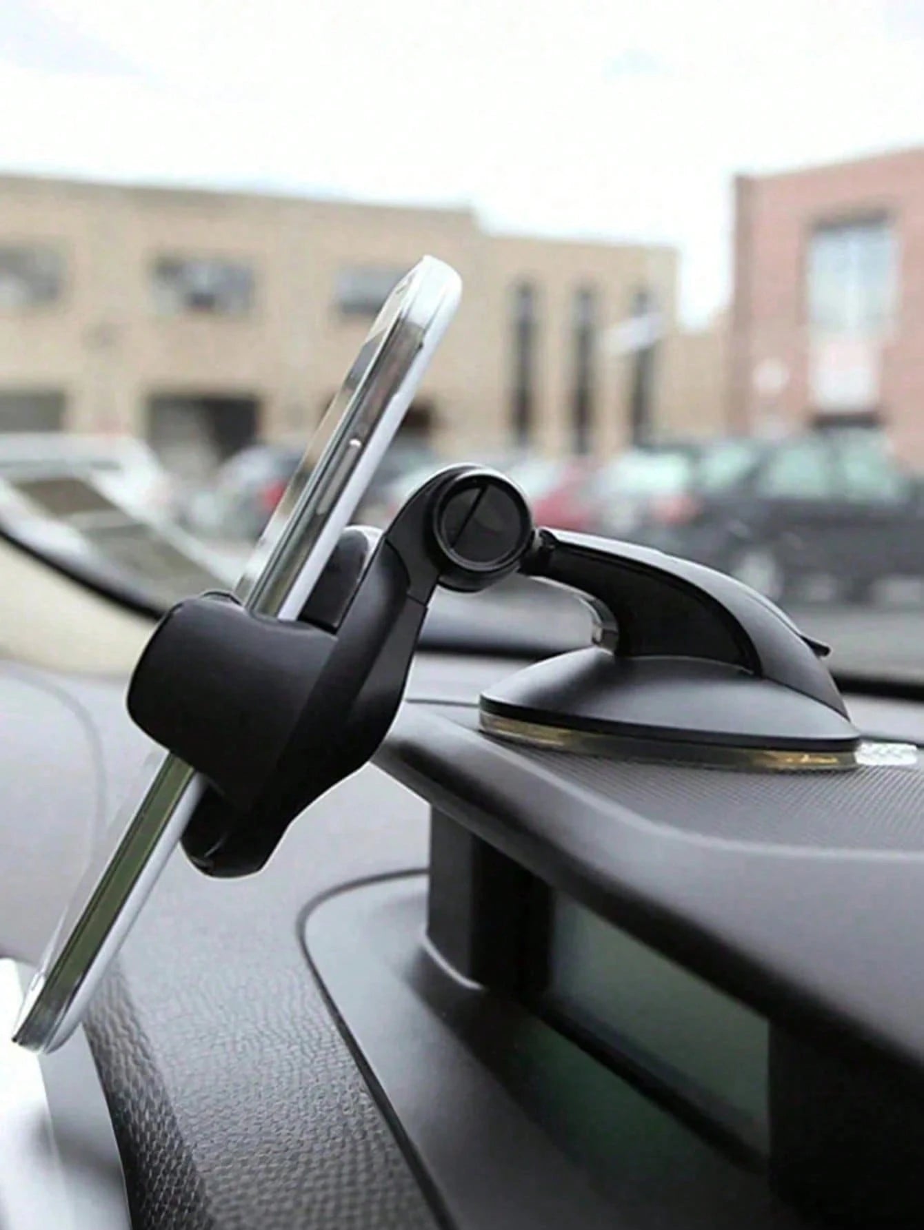 Universal Dashboard Car Phone Holder- Suction Cup With Gel Pad, 360° Rotation, One-Touch Locking Arm, Sturdy And Stable, Reusable And Washable, Fits All Phones, Suitable For GPS Navigation, Dash Cam