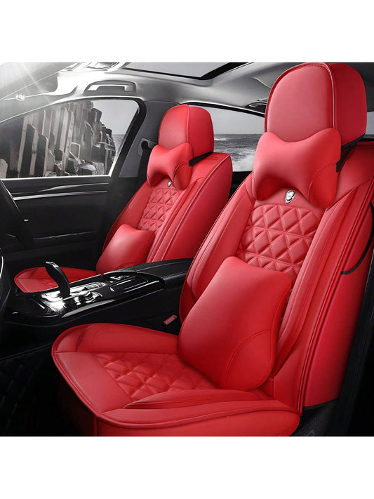Universal Faux Leather Car 5 Seat Covers Full Set Protector For SUV Sedan Truck,Car Seat Cover Full Set,Car Accessories, C0103