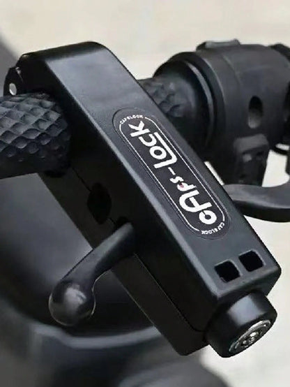 Universal Motorcycle Throttle Lock- Portable 3-Hole Handle Lock Suitable For Scooters, Electric Bicycles, Mopeds, Anti-Theft Clamp With Integrated Brake Lever, Black Adjustable Clamping Device- Ligh