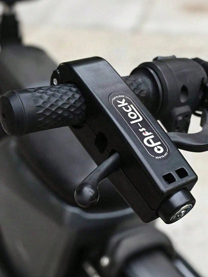 Universal Motorcycle Throttle Lock- Portable 3-Hole Handle Lock Suitable For Scooters, Electric Bicycles, Mopeds, Anti-Theft Clamp With Integrated Brake Lever, Black Adjustable Clamping Device- Ligh