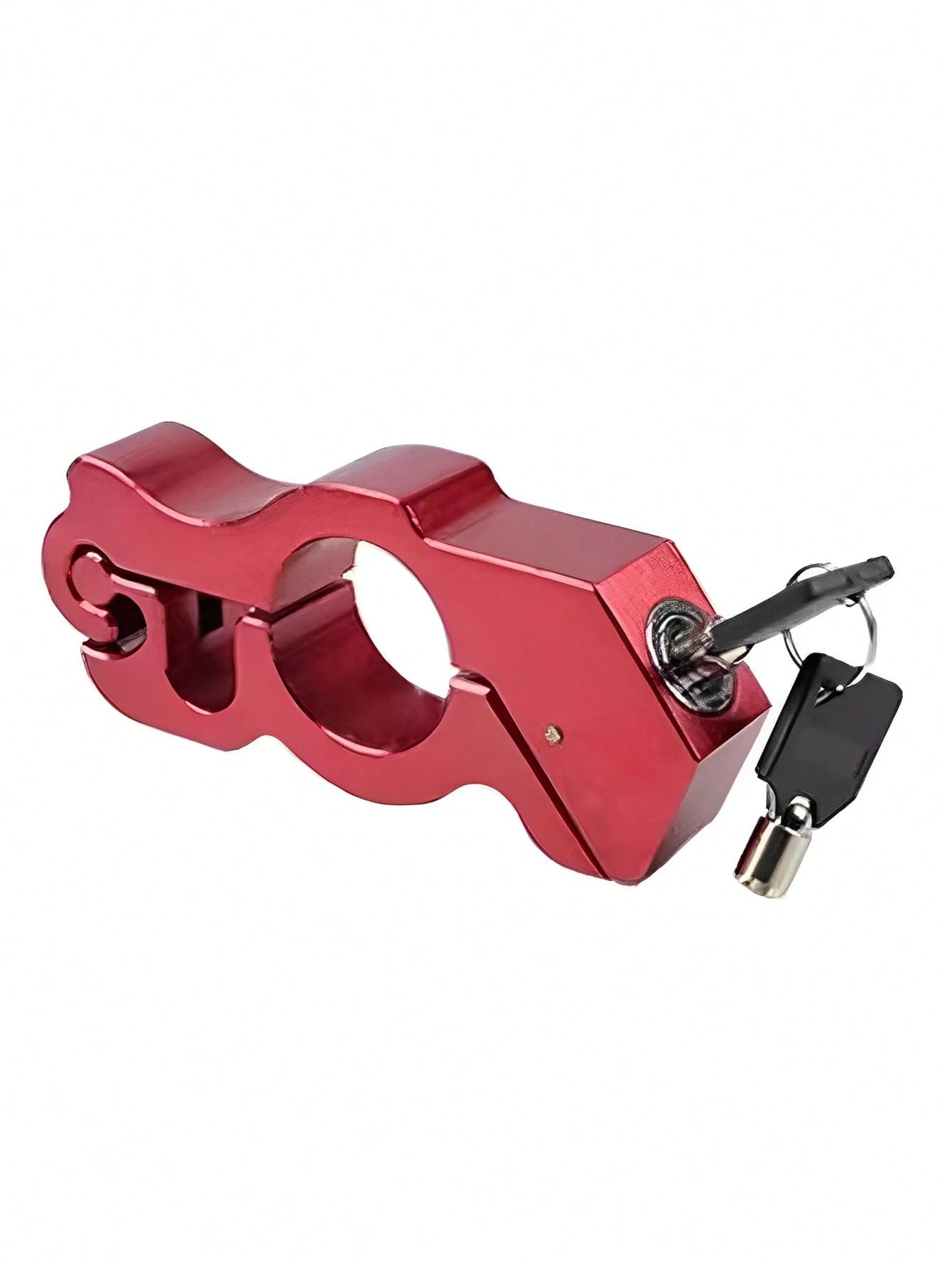 Universal Motorcycle Throttle Lock- Portable 3-Hole Handle Lock Suitable For Scooters, Electric Bicycles, Mopeds, Anti-Theft Clamp With Integrated Brake Lever, Black Adjustable Clamping Device- Ligh