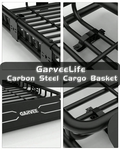Universal Roof Rack Carrier Basket, 200 Lbs Capacity Car Cargo Rack With Extension Luggage Holder Basket Heavy Duty For SUVs, Trucks, Vehicles