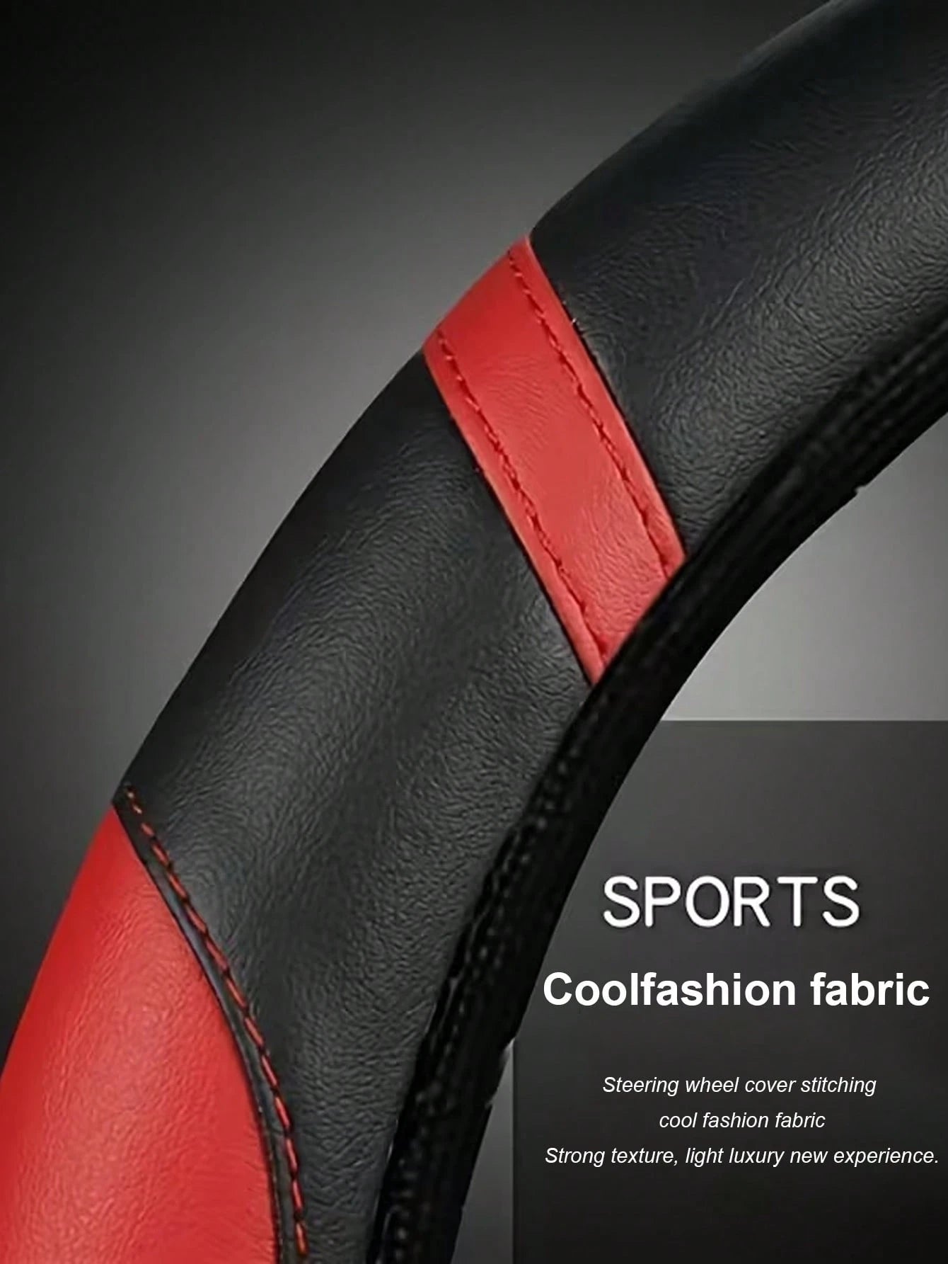 Universal Two-Tone PU Steering Wheel Cover Without Inner Ring, Anti-Slip Comfort Hand Grip Steering Wrap With Contrast Stitching, Durable All Season Auto Interior Cover For Sedans, SUVs & Trucks,Car I