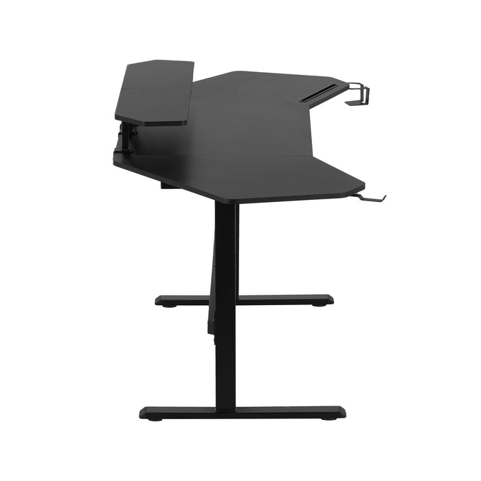 Urban Designs 70.5" Gaming Desk with Adjustable Monitor Shelves