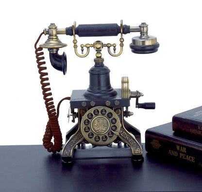 Urban Designs Antique Reproduction Aristocrat Brass Cradle Push Button Telephone