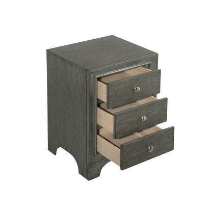 Urban Designs Brandon Collection 3-Drawer Nightstand - Espresso