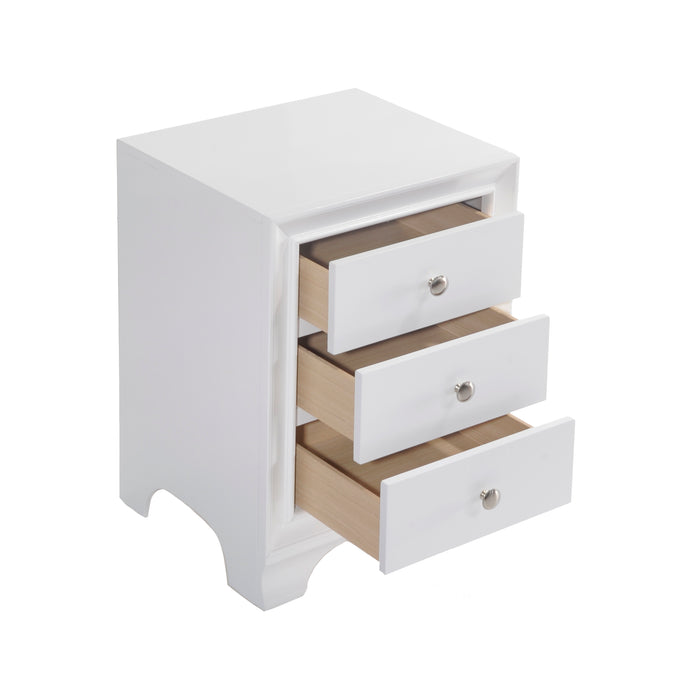 Urban Designs Brandon Collection 3-Drawer Nightstand - Espresso