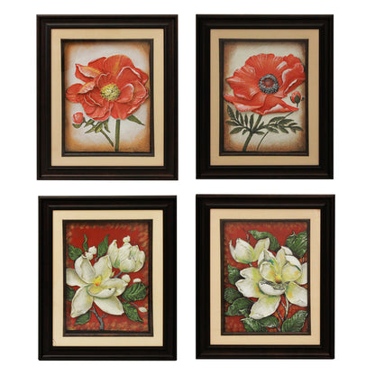 Urban Designs Handcrafted 4-Piece Set Artisan Metal Wall Art - Poppy & Magnolia