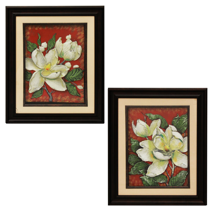 Urban Designs Handcrafted 4-Piece Set Artisan Metal Wall Art - Poppy & Magnolia
