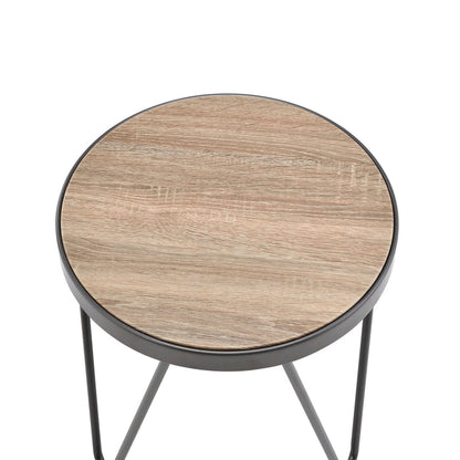 Urban Designs Industrial Flare End Table - Weathered Gray Oak