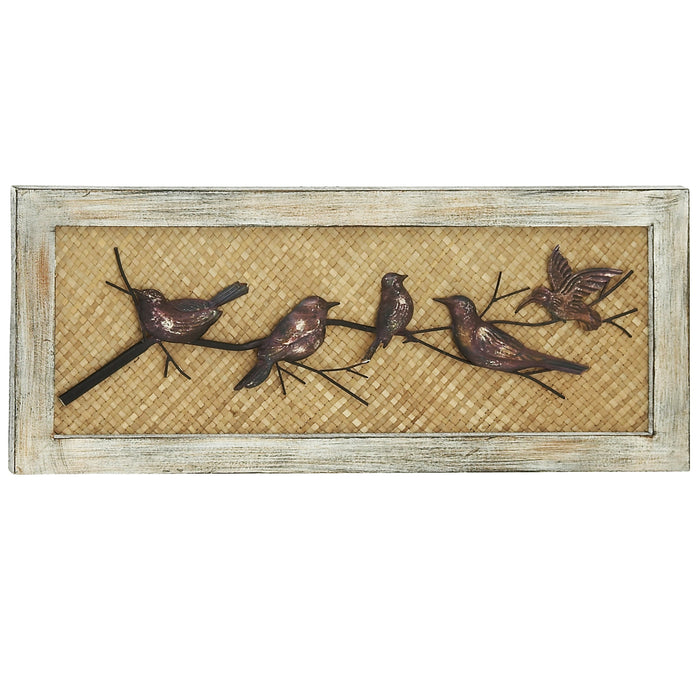 Urban Designs Iron Birds Metal and Wood Wall Decor