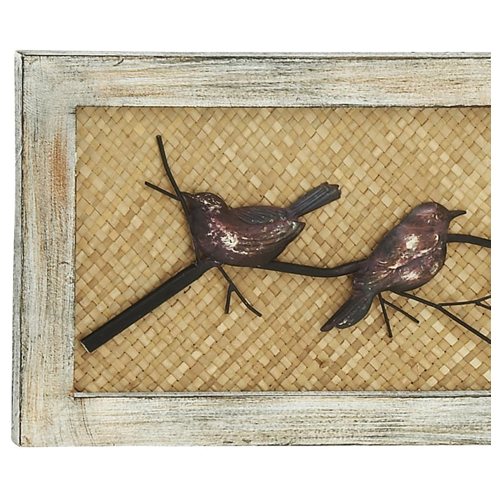 Urban Designs Iron Birds Metal and Wood Wall Decor
