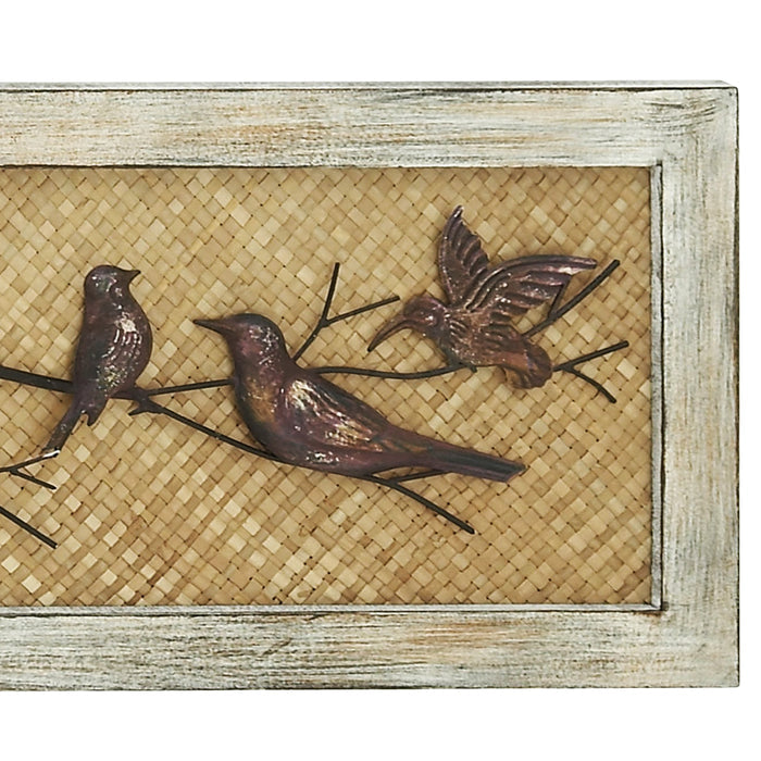 Urban Designs Iron Birds Metal and Wood Wall Decor