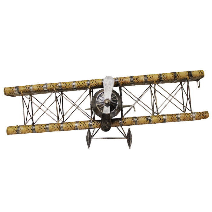 Urban Designs Metal Airplane Model Replica Decor - Yellow