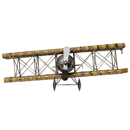 Urban Designs Metal Airplane Model Replica Decor - Yellow