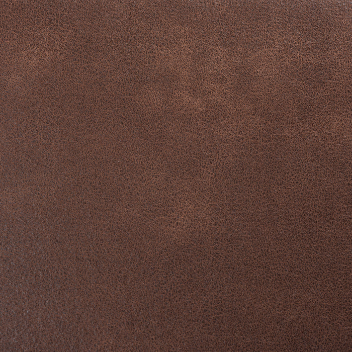 Urban Designs Seline Faux Leather Upholstered Wooden Ottoman - Dark Brown